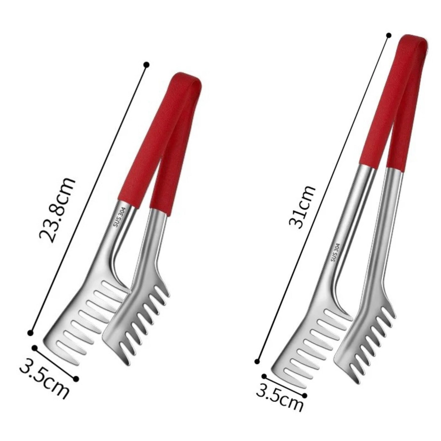 Pinça de Cozinha Aço Inoxidável 304 – Resistente ao Calor