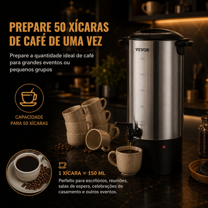 SucceBuy 50 Cup Coffee Urn – 1000W, Stainless Steel, Fast Brewing