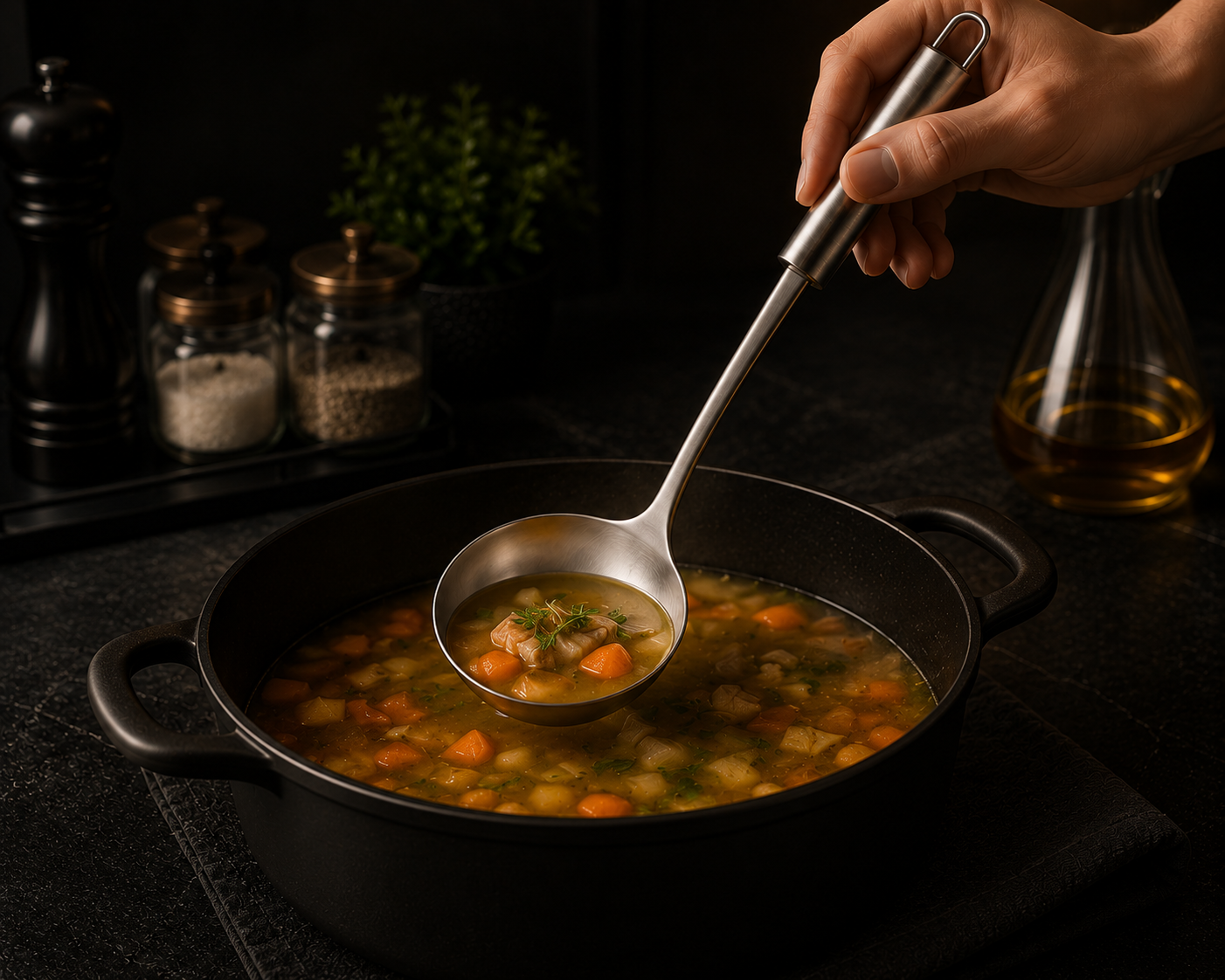 5/10 Peças Utensílios de Cozinha em Aço Inoxidável – Espátulas, Colheres e Acessórios de Cozinha Premium
