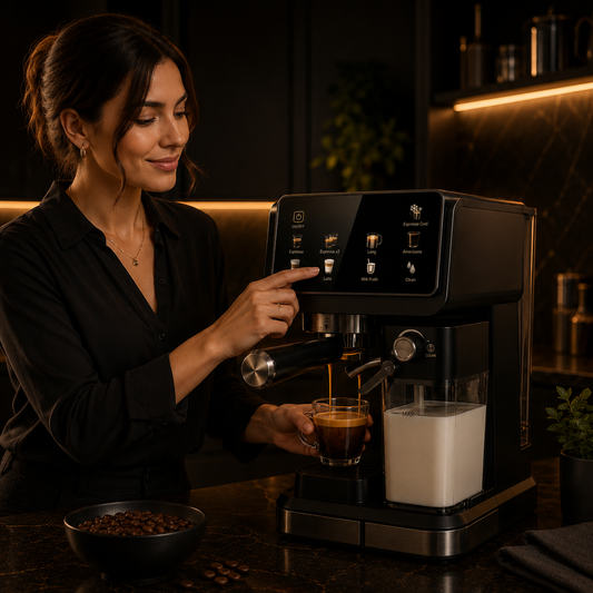 Aiorber 20 Bar Coffee Machine – 1.5L, Foamer and Steam Control