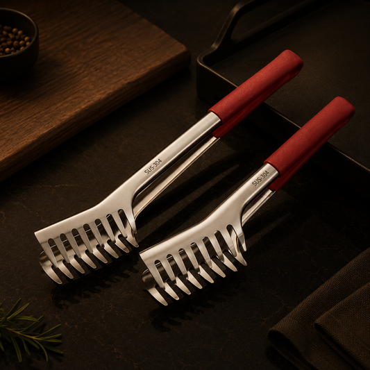 Pinça de Cozinha Aço Inoxidável 304 – Resistente ao Calor