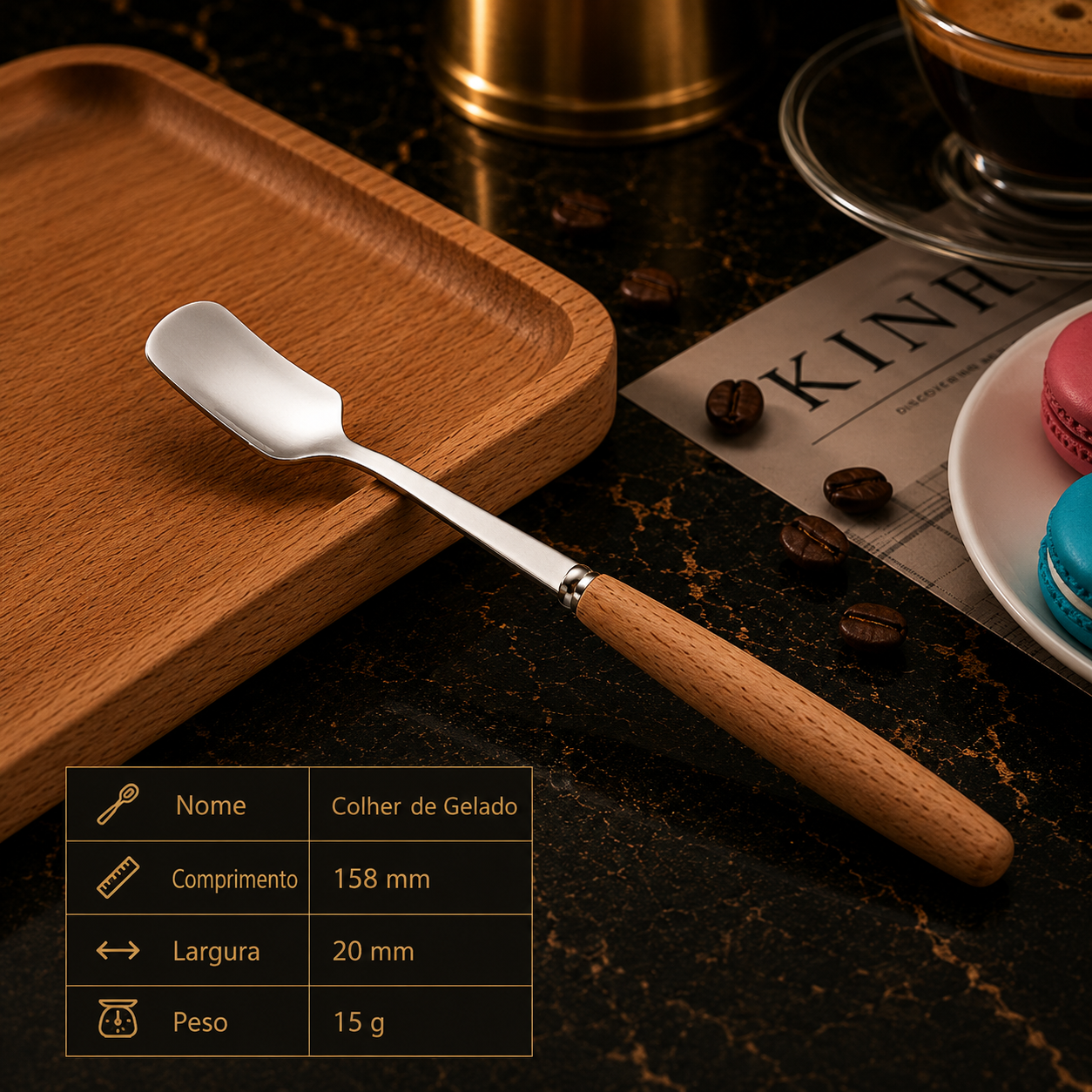 Western Stainless Steel Cutlery with Beechwood Handle – Knife, Fork, Spoon Set