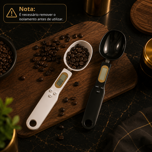 Colher Balança Digital Mini kitchya – 0.1g-500g, LCD, para Café, Leite e Farinha