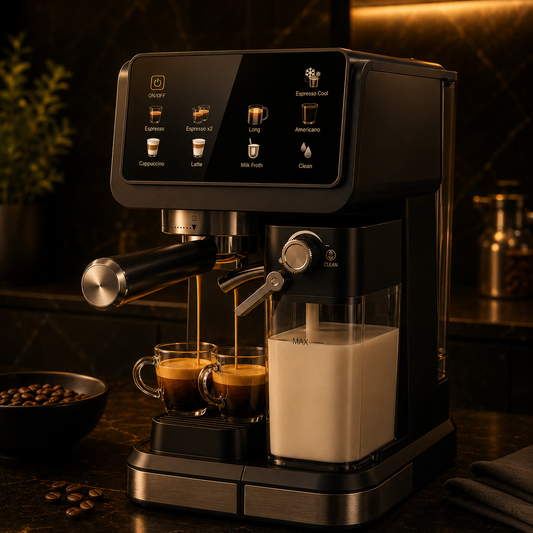 Aiorber 20 Bar Coffee Machine – 1.5L, Foamer and Steam Control
