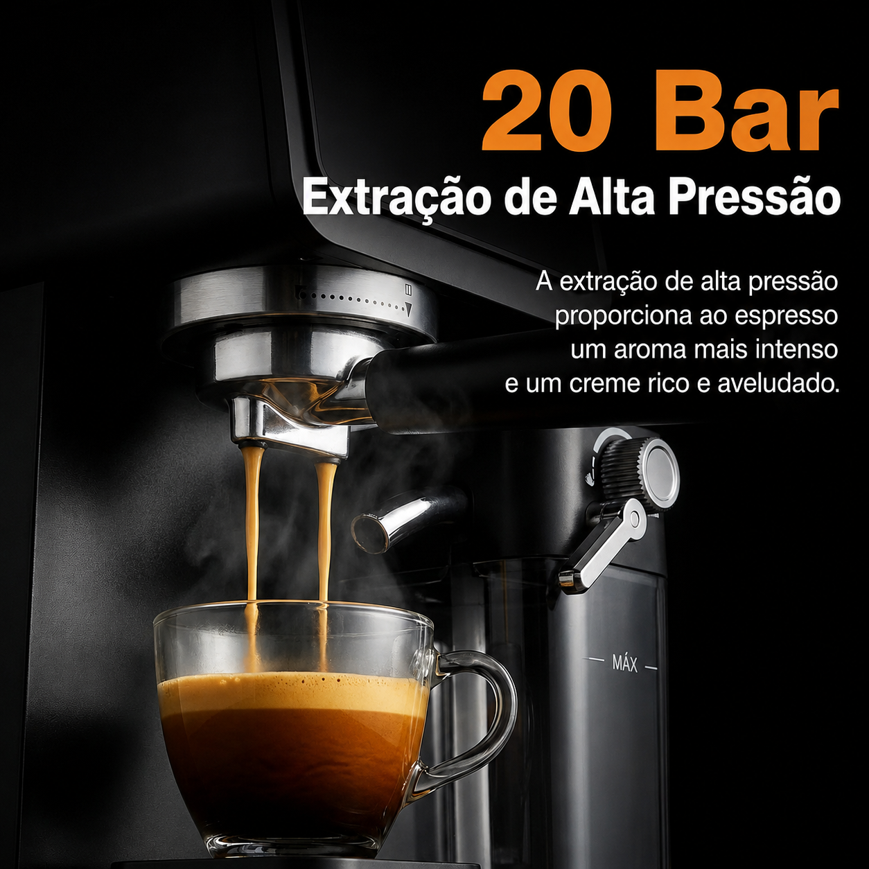 Aiorber 20 Bar Coffee Machine – 1.5L, Foamer and Steam Control