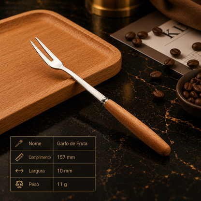 Western Stainless Steel Cutlery with Beechwood Handle – Knife, Fork, Spoon Set