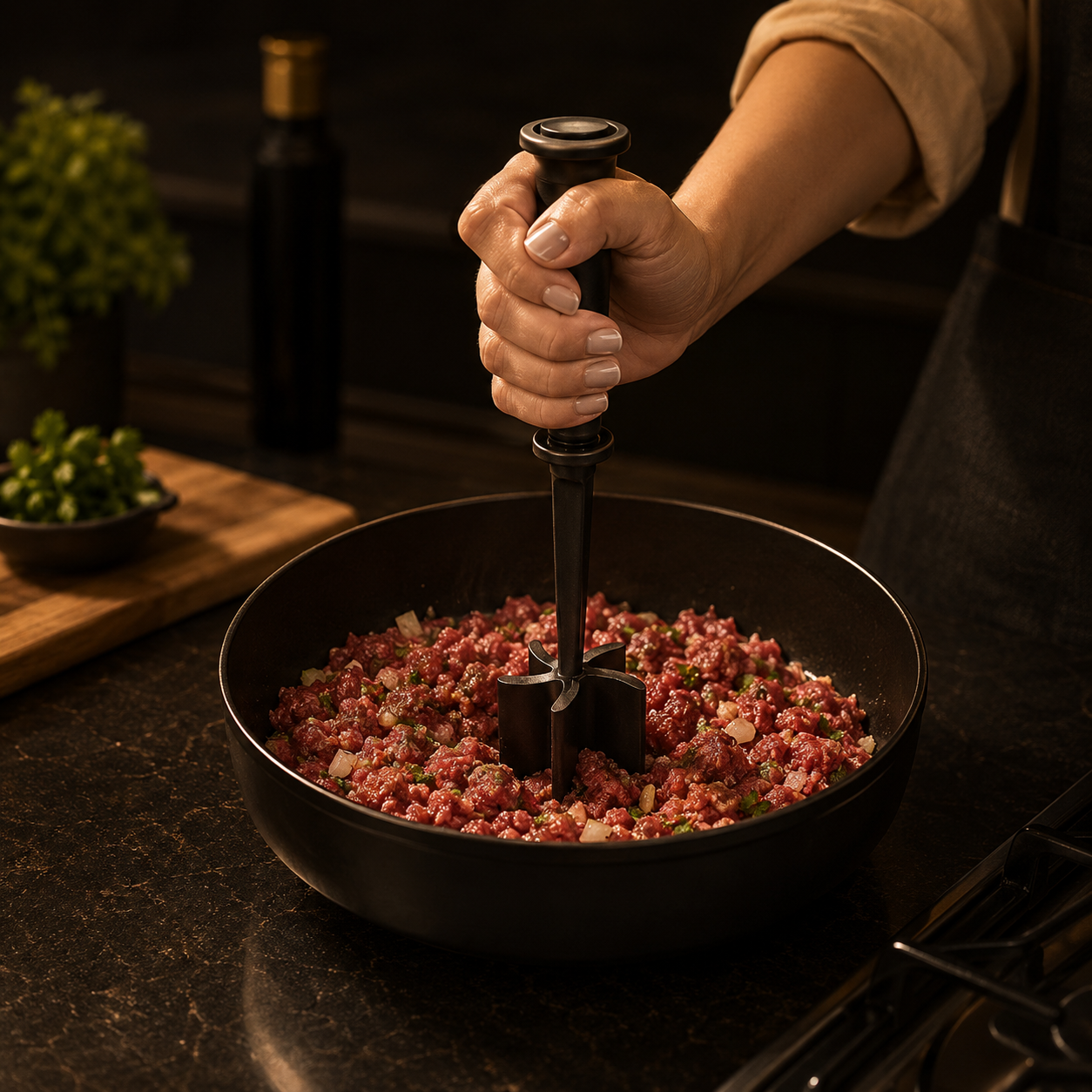 Picador de Carne 1 Peça – Resistente ao Calor, para Hambúrguer e Carne Picada