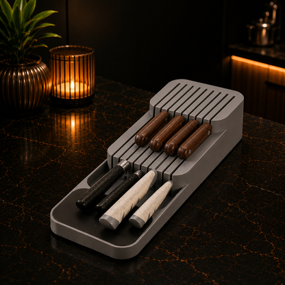 Knife Drawer Organizer - Practical Separation, Food-Grade PP Storage Box