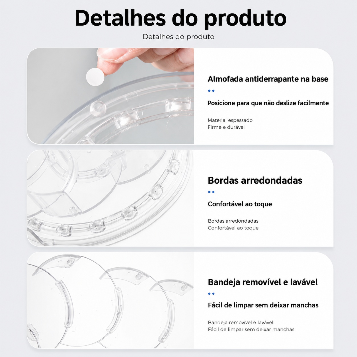 Caixa de Armazenamento Rotativa 360º para Frigorífico, Organizador Multifuncional de Especiarias, Bandeja Simples para Bebidas para Bancada de Cozinha