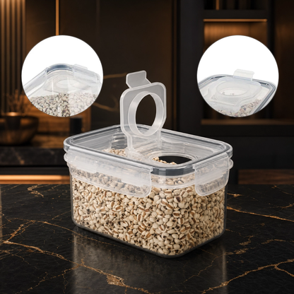 Airtight Food Storage Containers with Lids – Stackable, for Flour, Sugar and Cereal