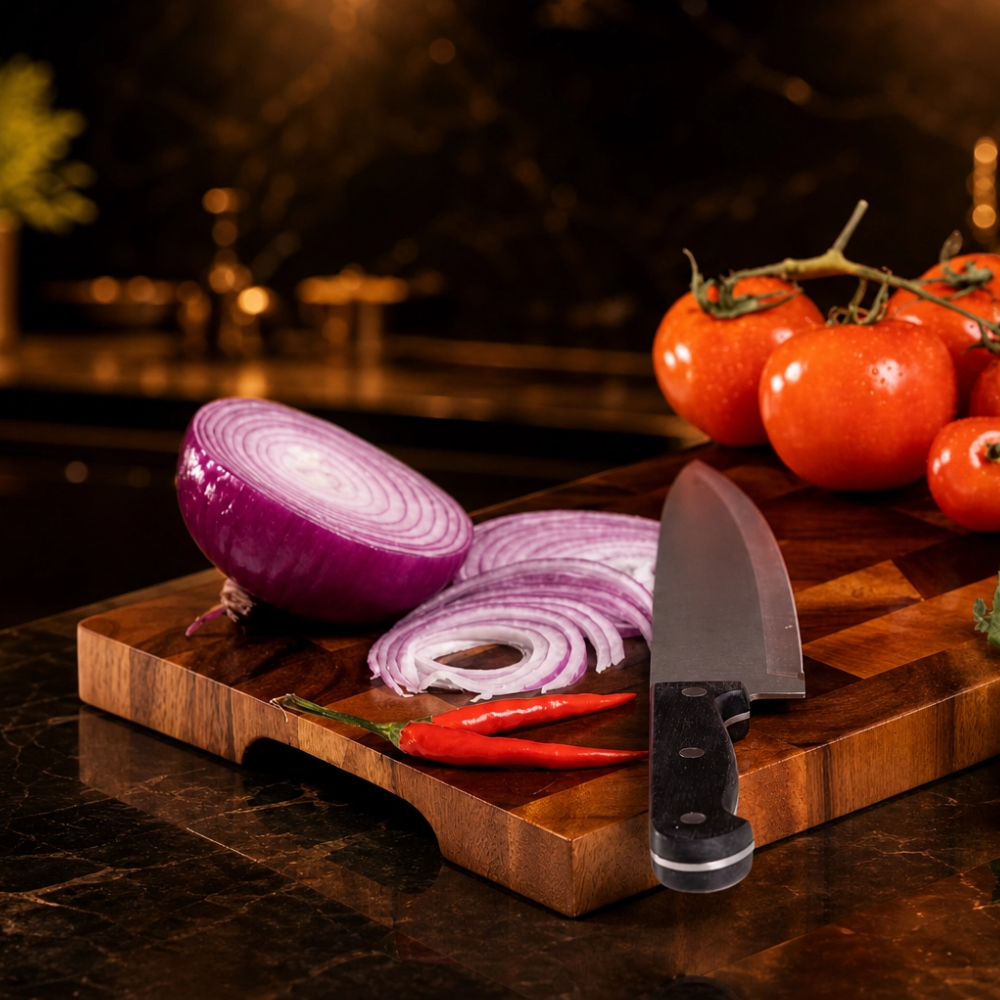 Premium Acacia Wood Double-Sided Chopping Board – Non-Slip and Moisture-Proof