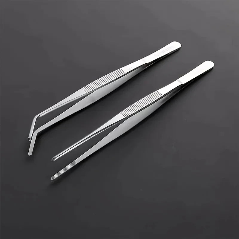 Set of 2 Professional Stainless Steel Tweezers