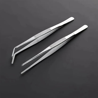 Set of 2 Professional Stainless Steel Tweezers