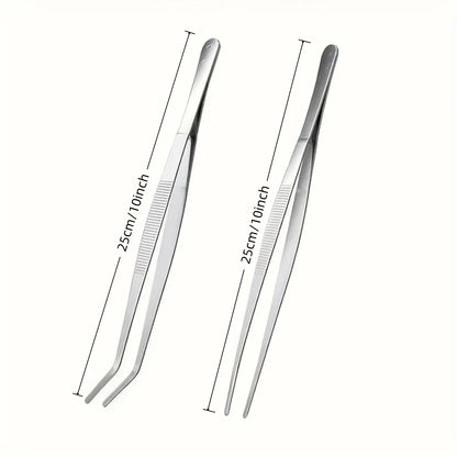 Set of 2 Professional Stainless Steel Tweezers