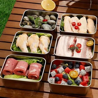Set of 5 Stainless Steel Containers – Airtight, BPA-free, Dishwasher Safe