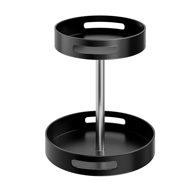 Prateleira de Especiarias Rotativa 360° em Aço Carbono Lazy Susan Organizador Giratório para Despensa Armário Bancada