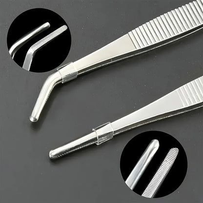 Set of 2 Professional Stainless Steel Tweezers