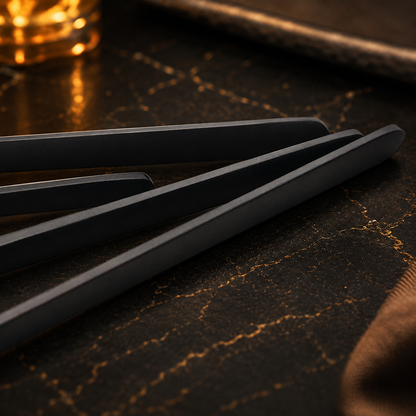 Matte Black Stainless Steel Cutlery Set - 20/30/40 Pieces, Knife, Fork, Spoon