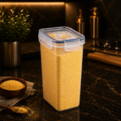 Airtight Food Storage Containers with Lids – Stackable, for Flour, Sugar and Cereal
