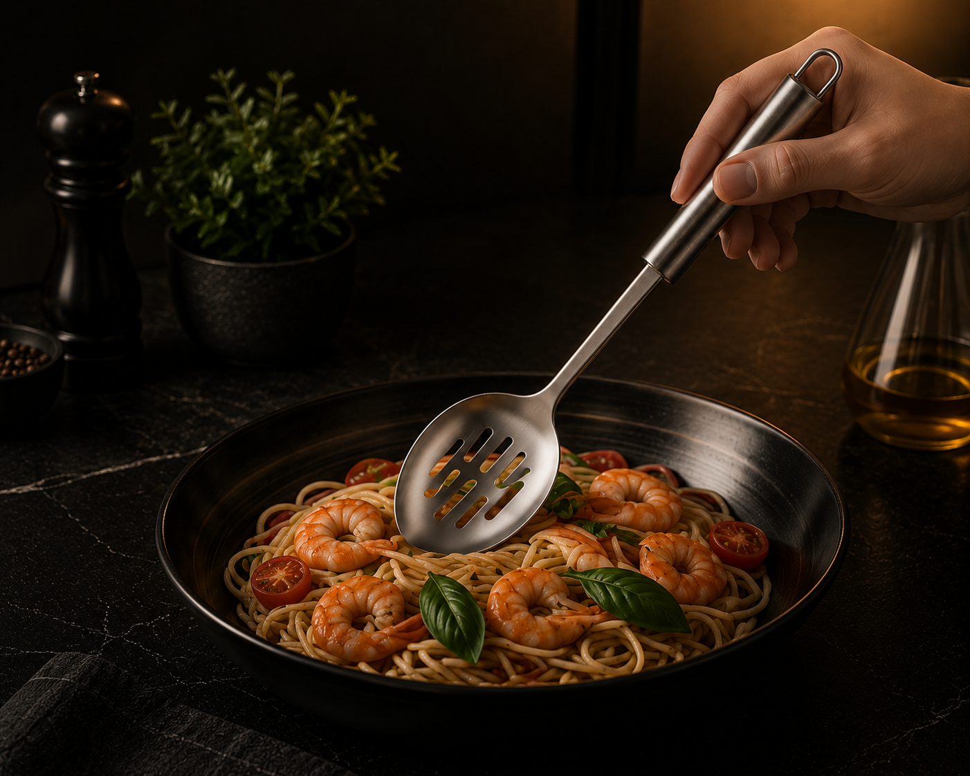 5/10 Peças Utensílios de Cozinha em Aço Inoxidável – Espátulas, Colheres e Acessórios de Cozinha Premium