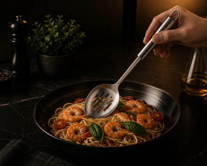 5/10 Peças Utensílios de Cozinha em Aço Inoxidável – Espátulas, Colheres e Acessórios de Cozinha Premium