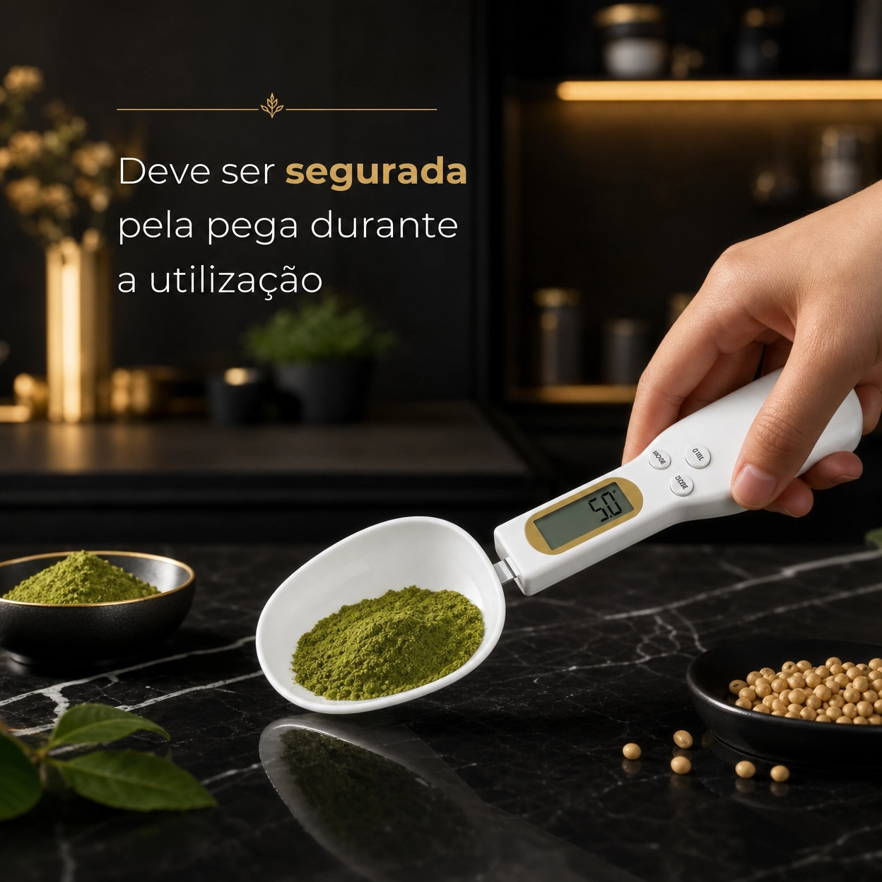Colher Balança Digital Mini kitchya – 0.1g-500g, LCD, para Café, Leite e Farinha
