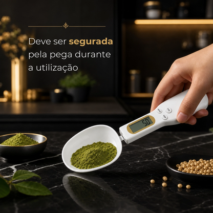 Colher Balança Digital Mini kitchya – 0.1g-500g, LCD, para Café, Leite e Farinha