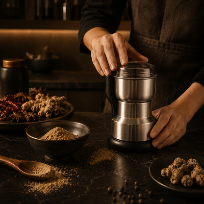 Moinho Elétrico Multifunções 400W para Café, Cereais e Especiarias