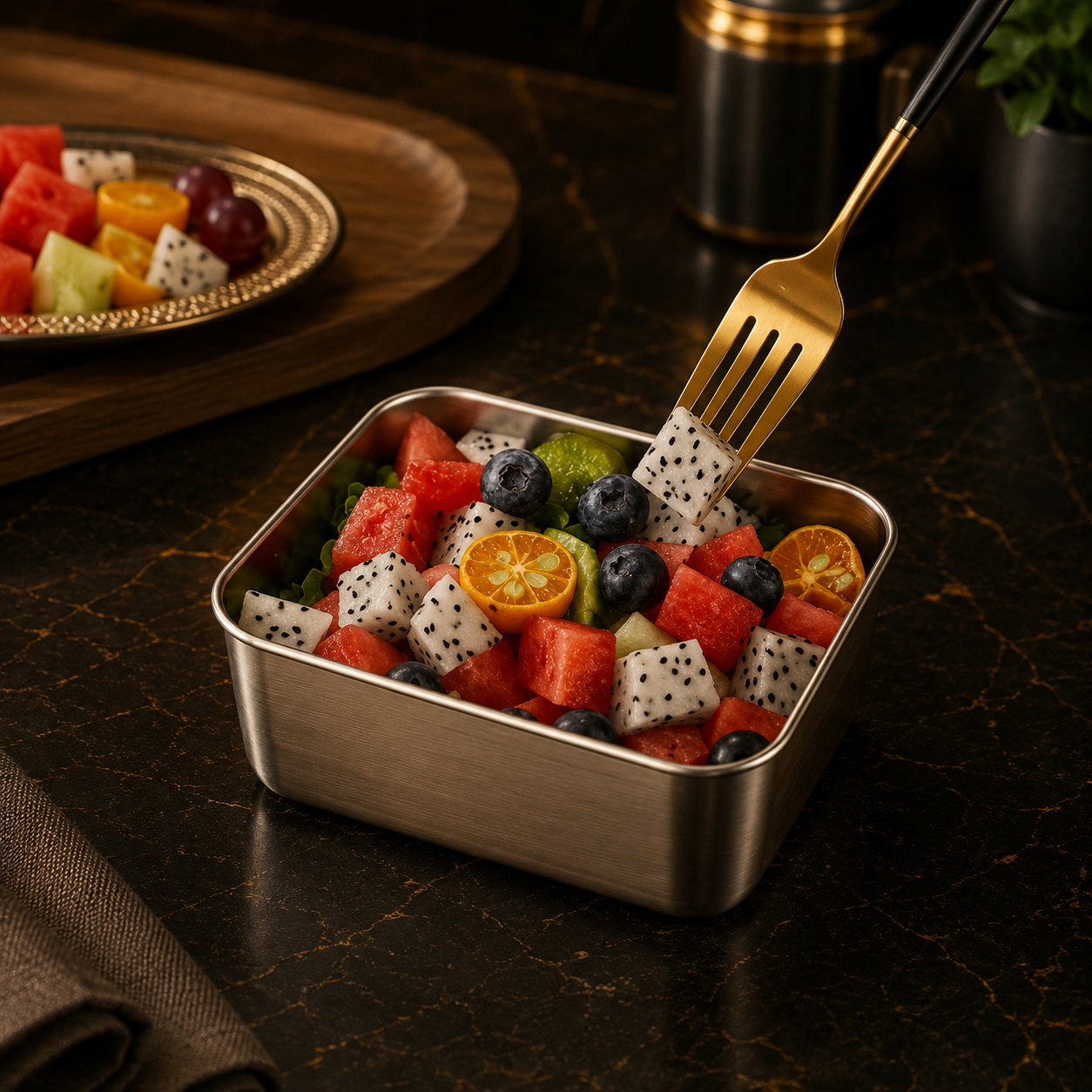 Set of 5 Stainless Steel Containers – Airtight, BPA-free, Dishwasher Safe