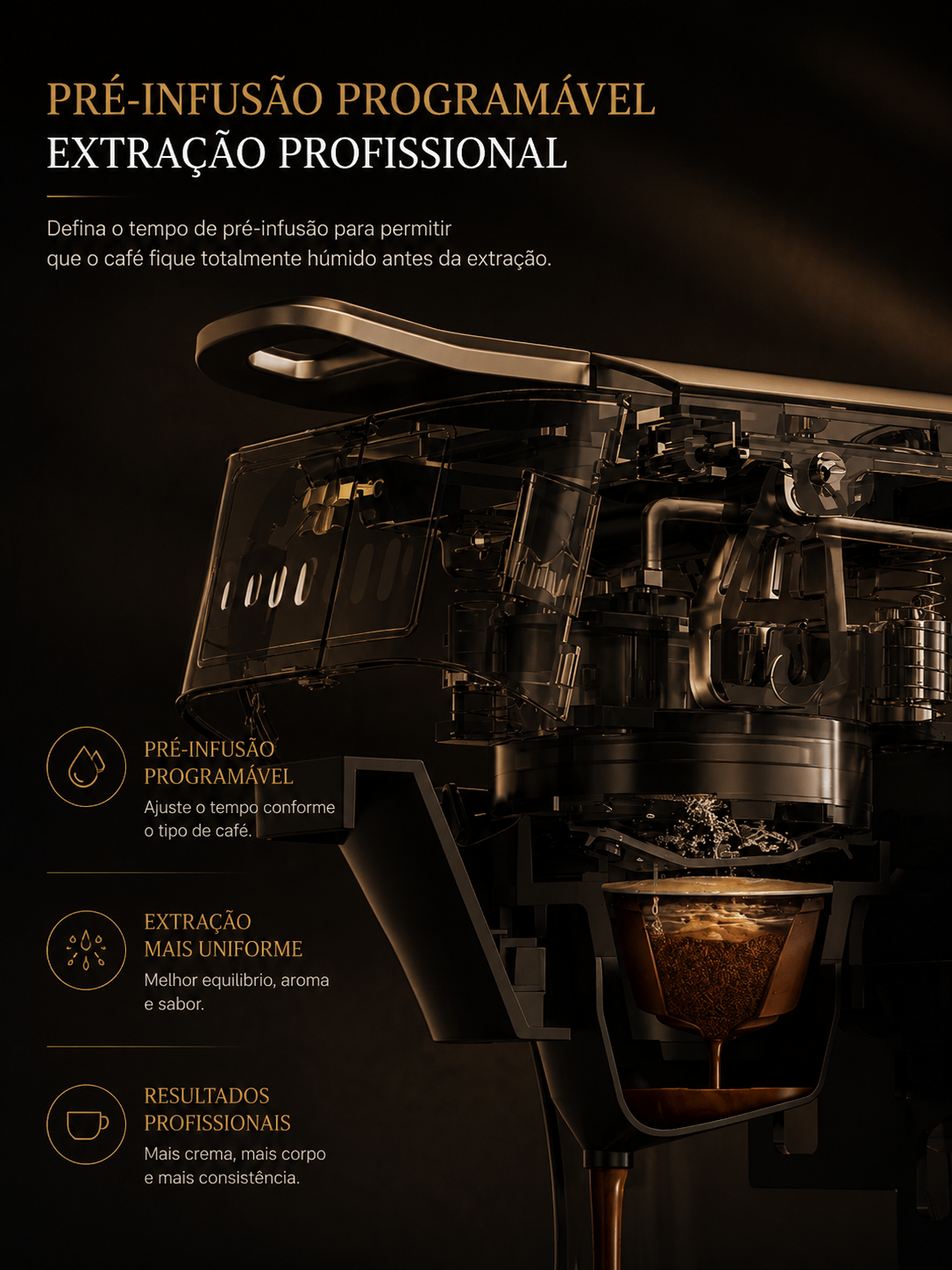Máquina de Café HiBREW H1B 6 em 1 – 20 bar, Cápsulas Nespresso/Dolce Gusto e Café Moído