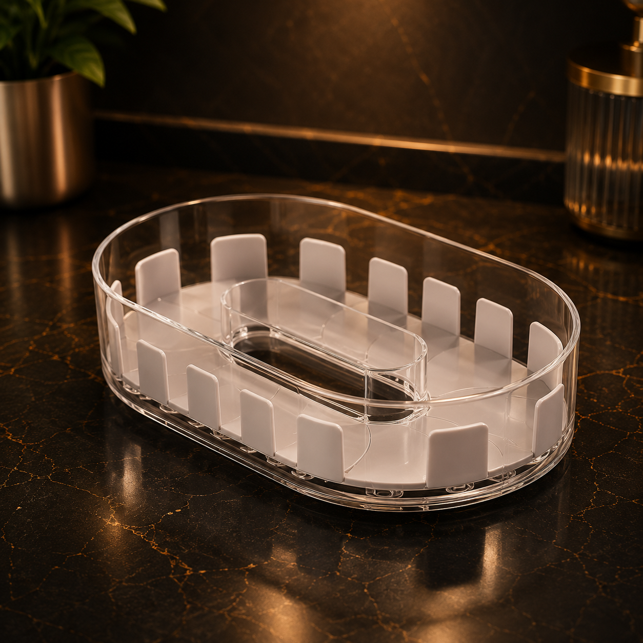 Caixa de Armazenamento Rotativa 360º para Frigorífico, Organizador Multifuncional de Especiarias, Bandeja Simples para Bebidas para Bancada de Cozinha