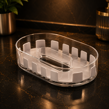 Caixa de Armazenamento Rotativa 360º para Frigorífico, Organizador Multifuncional de Especiarias, Bandeja Simples para Bebidas para Bancada de Cozinha