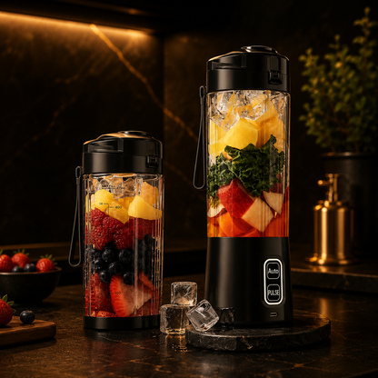 Liquidificador Portátil KIRAINAFLY 700ml – USB, 6 Lâminas, 360W