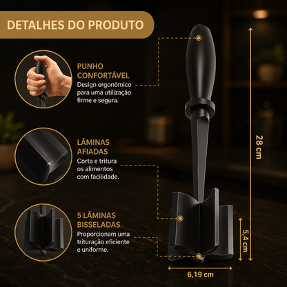 Picador de Carne 1 Peça – Resistente ao Calor, para Hambúrguer e Carne Picada