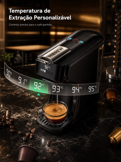 Máquina de Café HiBREW H1B 6 em 1 – 20 bar, Cápsulas Nespresso/Dolce Gusto e Café Moído